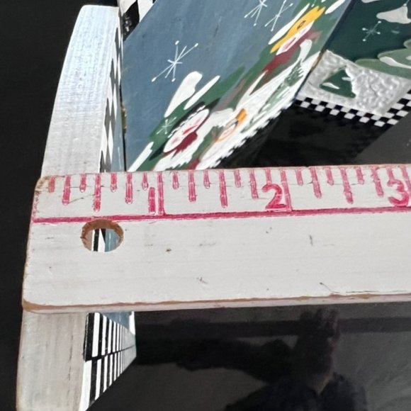 Vintage Terry's Village Wood Fold Out Triptych Snowman Winter Scene - Picture 7 of 9